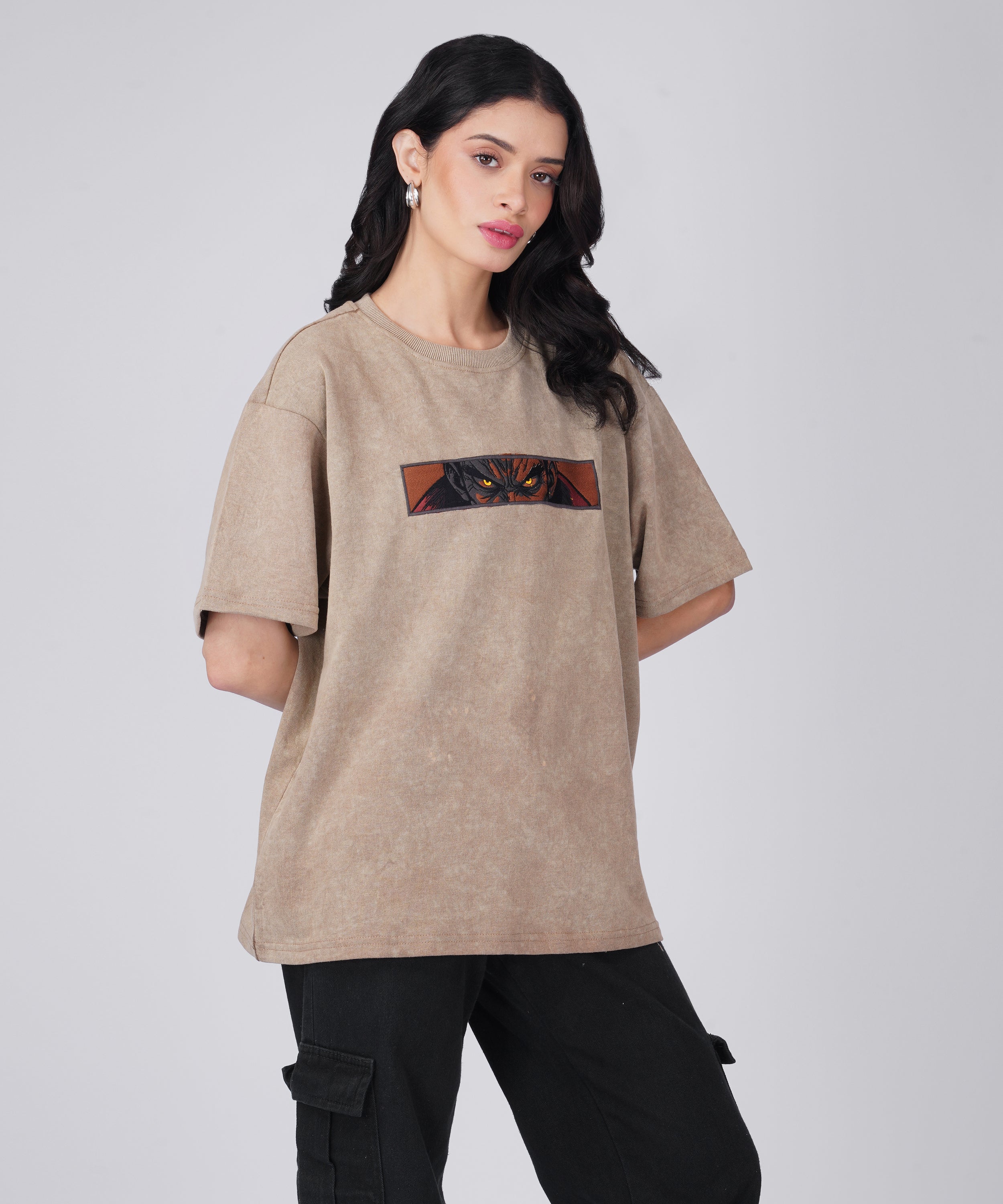 “REBELLION” OVERSIZED ACID WASH TSHIRT