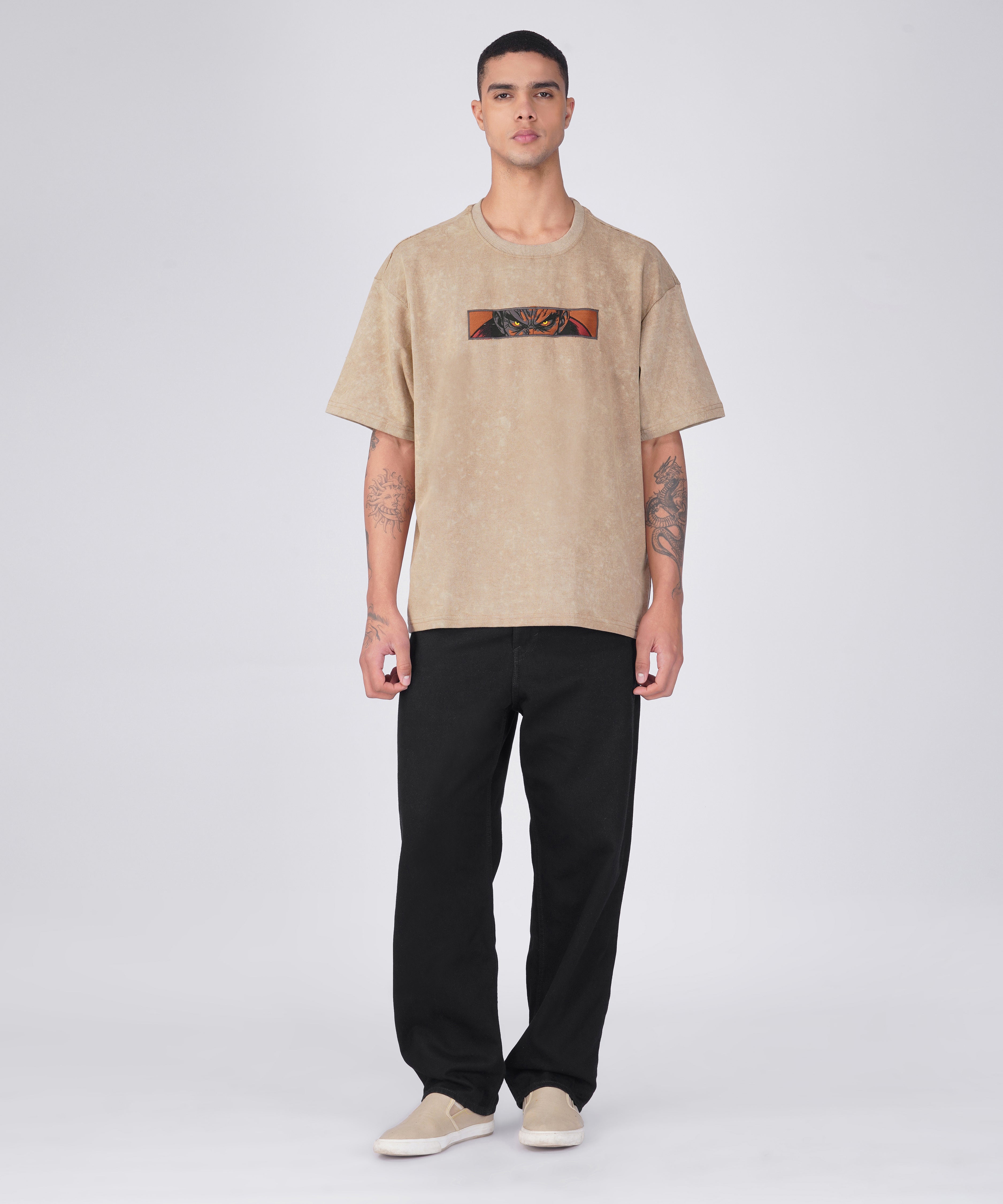 “REBELLION” OVERSIZED ACID WASH TSHIRT