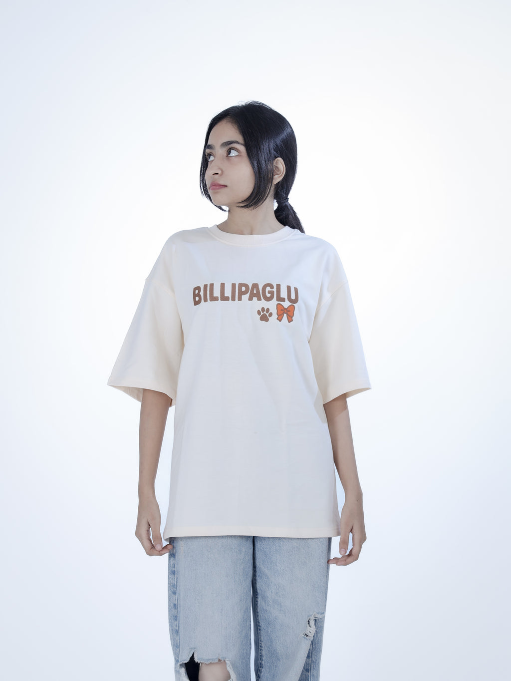 Billipaglu Emboidery-Graphic Printed Oversized Tshirt FC Terry Cotton 100%