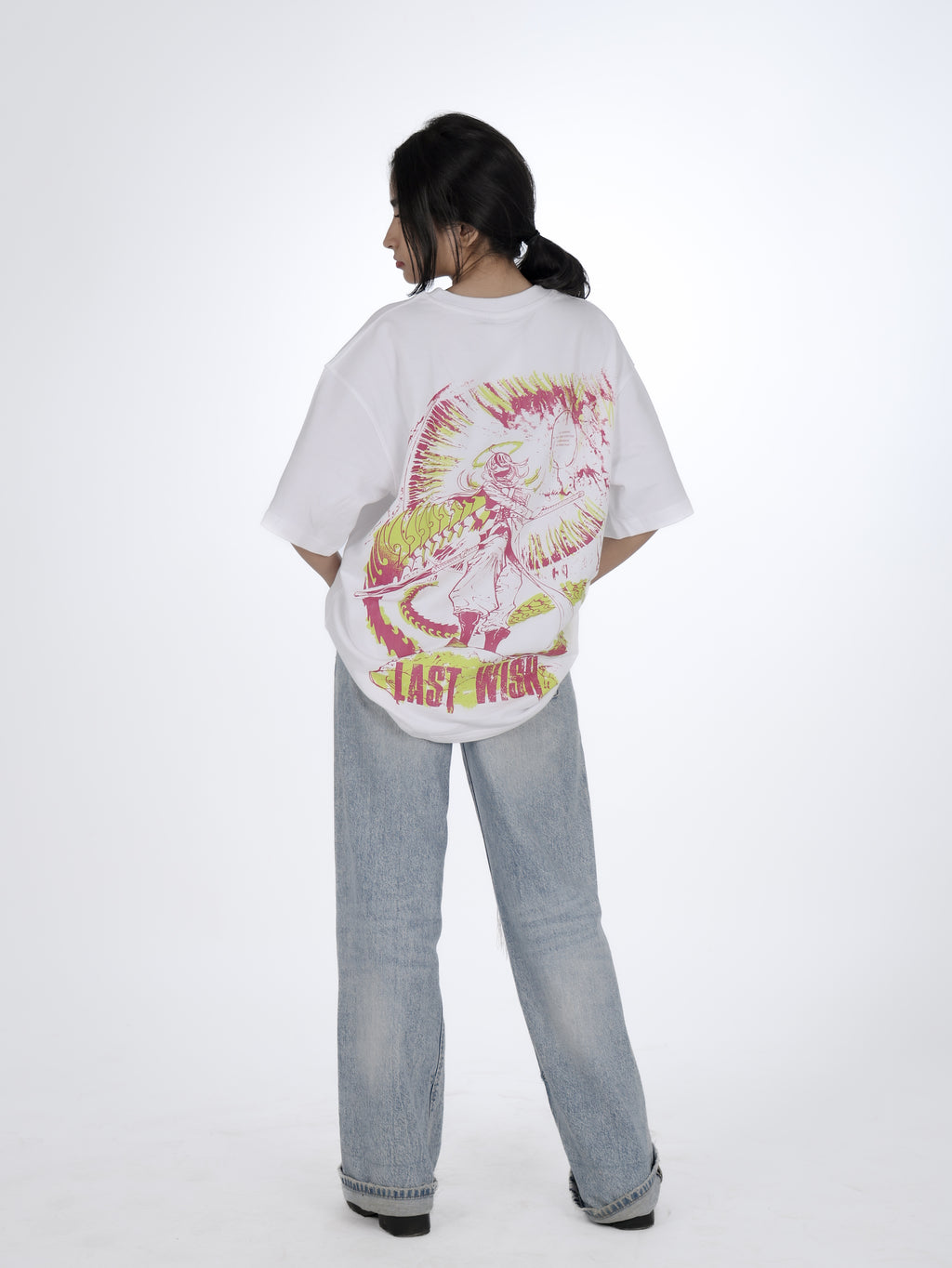 Last Wish graphic Printed Over sized Tshirt UNISEX FIT FC terry Cotton 240 gsm