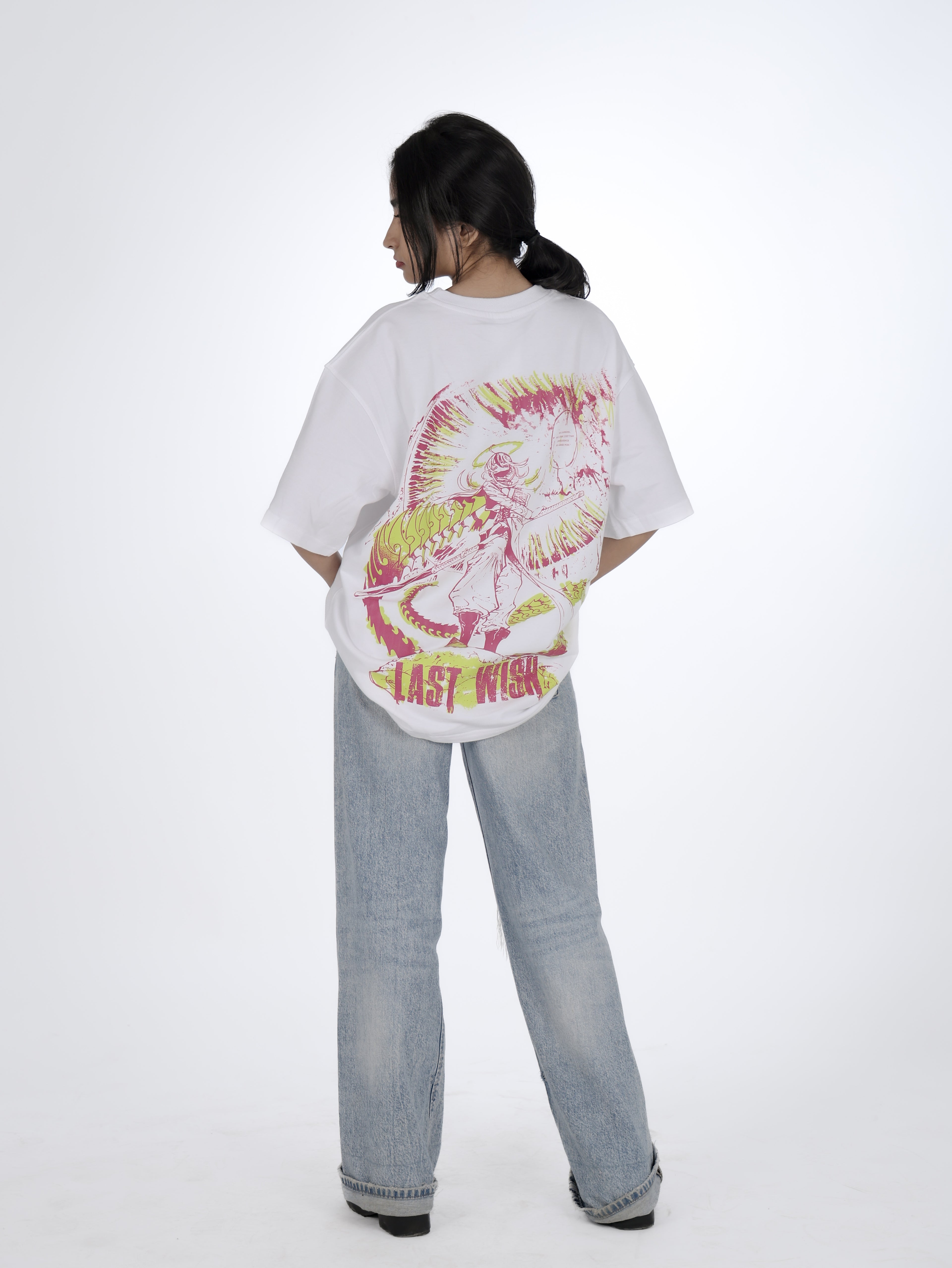 Last Wish graphic Printed Over sized Tshirt UNISEX FIT FC terry Cotton 240 gsm