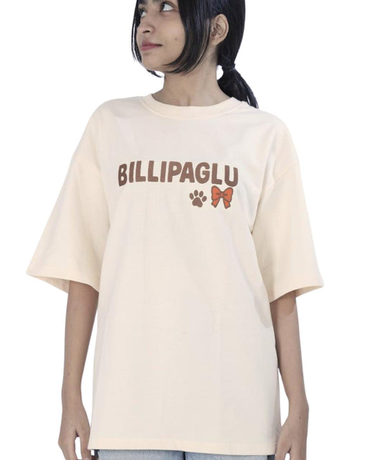 Billipaglu Emboidery-Graphic Printed Oversized Tshirt FC Terry Cotton 100%